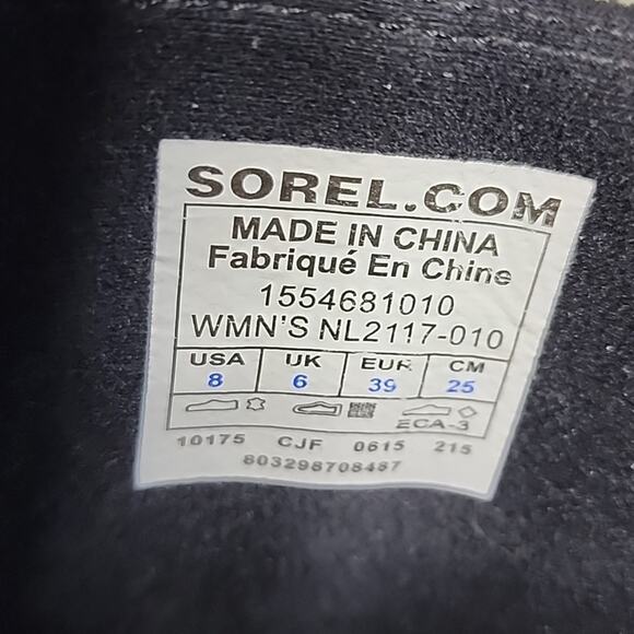 Sorel Toronto Mid Wedge Pull On Black Boots Womens Size 8 - Picture 12 of 13